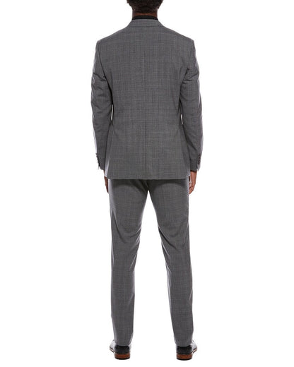 2pc wool suit with flat front pant