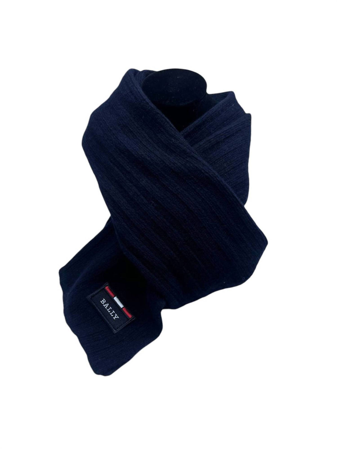 men's knit wool scarf in blue