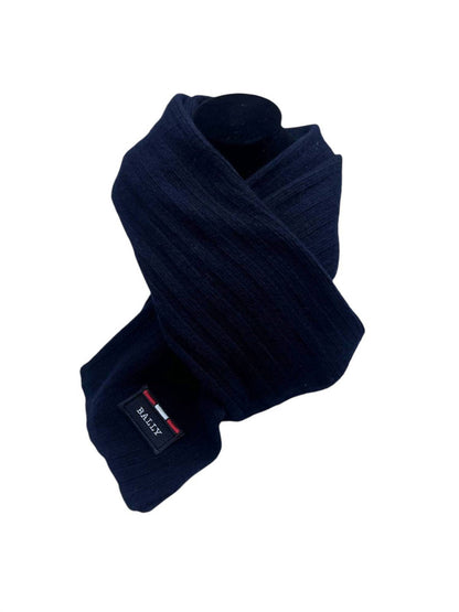 men's knit wool scarf in blue