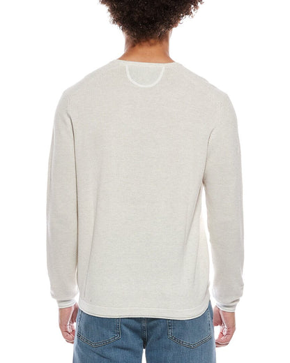 vanise waffle knit crewneck sweatshirt