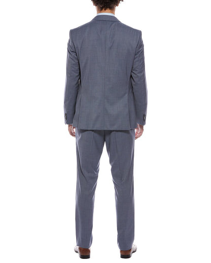 2pc wool suit with flat front pant