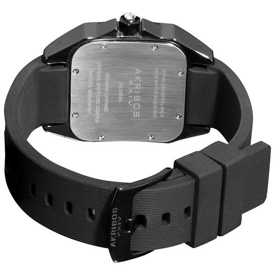 Akribos Black Mother of Pearl Dial Black Ceramic Ladies Watch