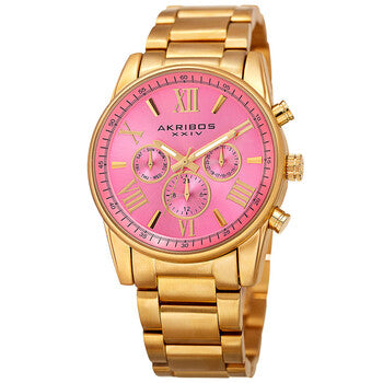 Ador Quartz Pink Dial Ladies Watch
