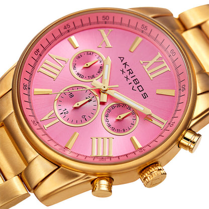 Ador Quartz Pink Dial Ladies Watch