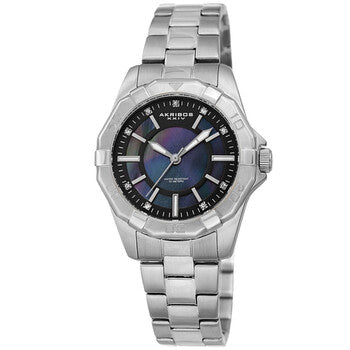 Quartz Crystal Black Dial Ladies Watch