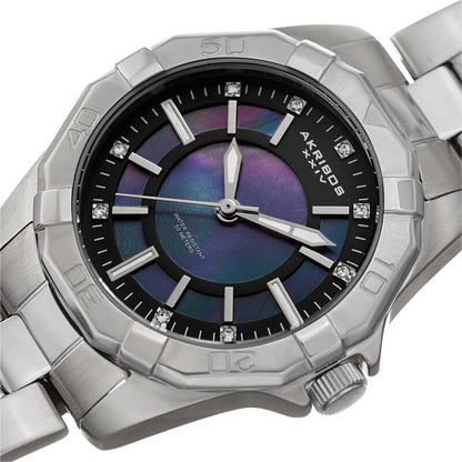 Quartz Crystal Black Dial Ladies Watch