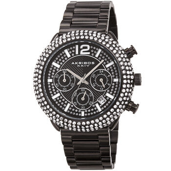 Chronograph Quartz Crystal Black Dial Men's Watch