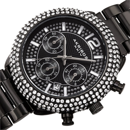 Chronograph Quartz Crystal Black Dial Men's Watch