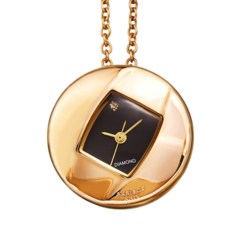 Diamond Black Dial Ladies Watch