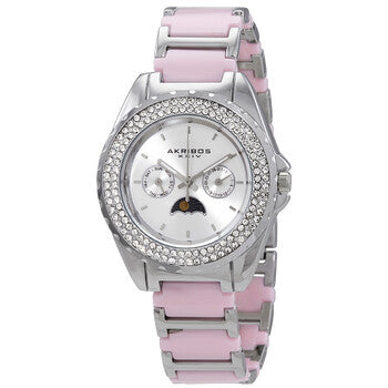 Multifunction Silver Dial Ladies Watch