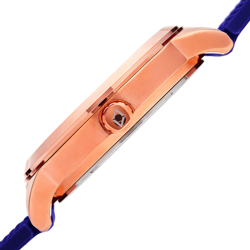 Quartz Blue Dial Blue Silicone Men's Watch