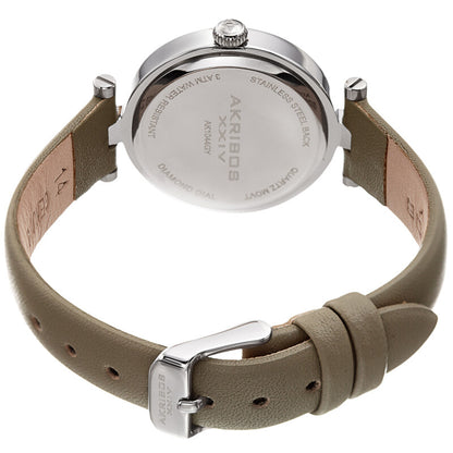 Quartz Diamond Grey Dial Ladies Watch
