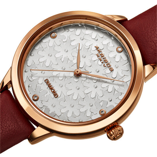 Quartz Diamond Silver Dial Ladies Watch