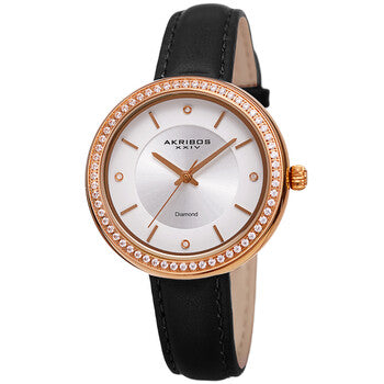 Quartz Diamond Silver Dial Ladies Watch