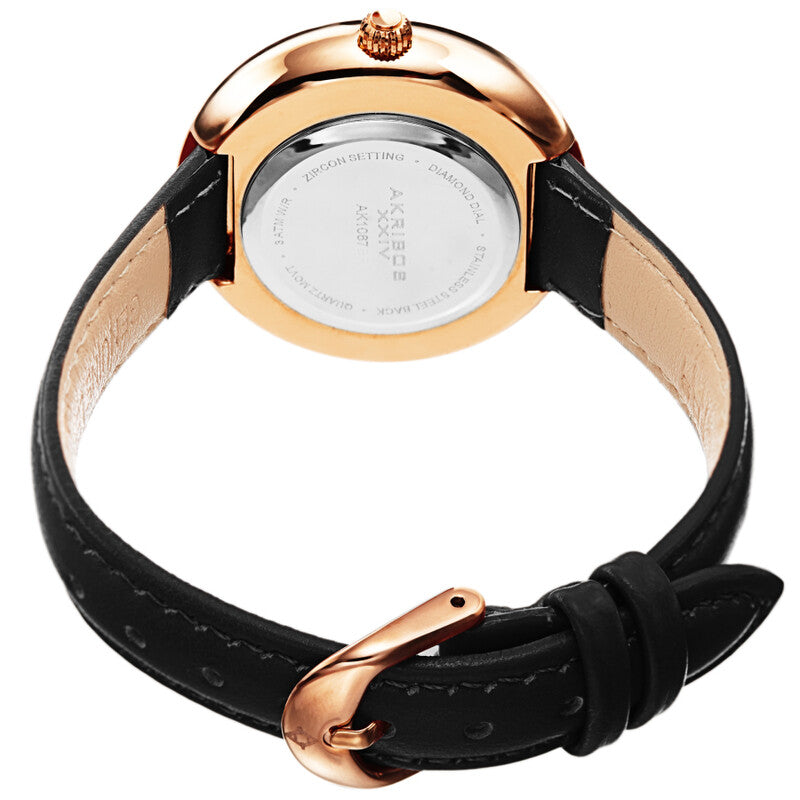 Quartz Diamond Silver Dial Ladies Watch