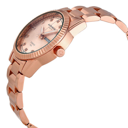Rose Dial Rose Gold-tone Ladies Watch