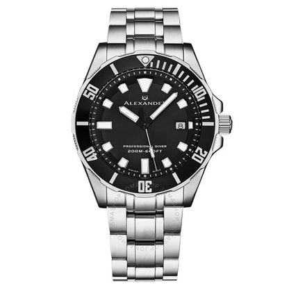 Alexander, 2 Quartz Black Dial Men's Watch