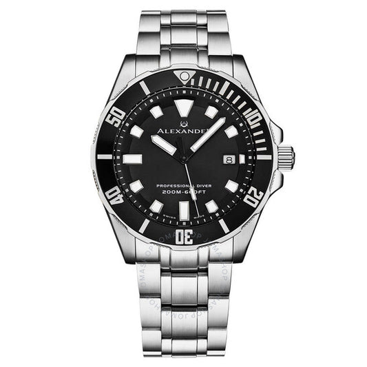Alexander, 2 Quartz Black Dial Men's Watch