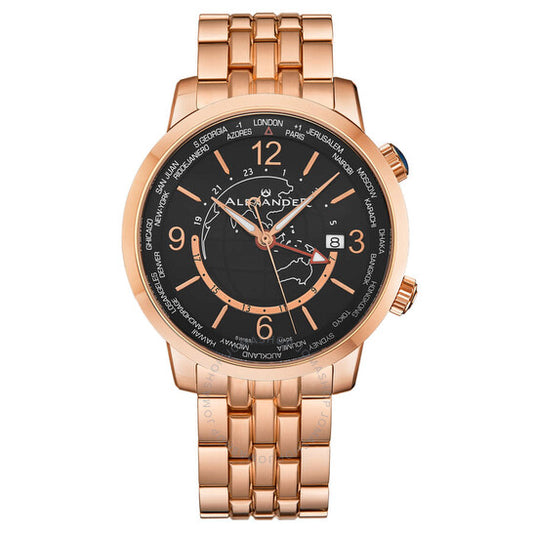 Alexander, 2 Quartz Black Dial Men's Watch