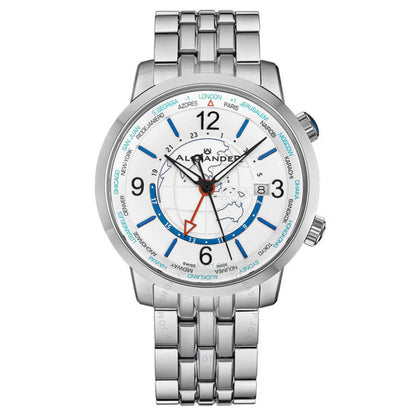 Alexander, 2 Quartz Silver Dial Men's Watch