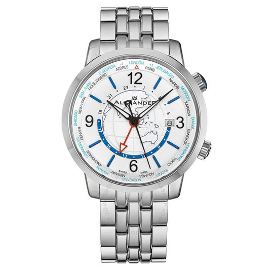 Alexander, 2 Quartz Silver Dial Men's Watch