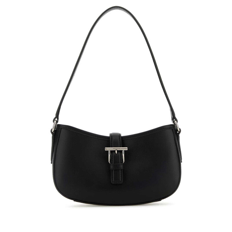 Black Leather Mini Shoulder Bag