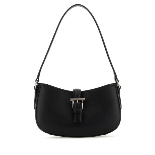 Black Leather Mini Shoulder Bag