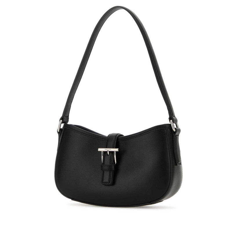 Black Leather Mini Shoulder Bag