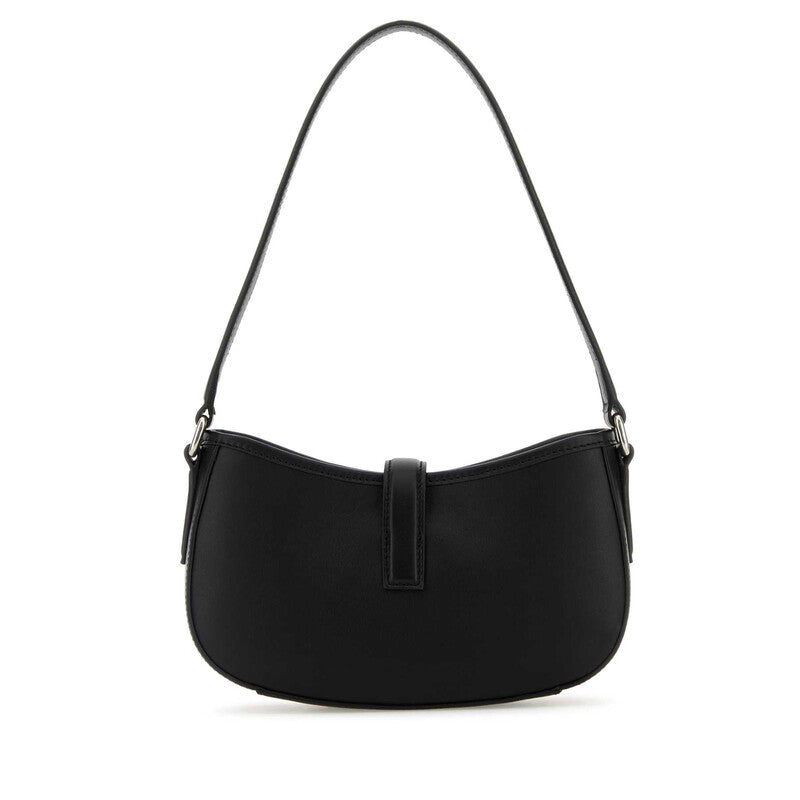 Black Leather Mini Shoulder Bag