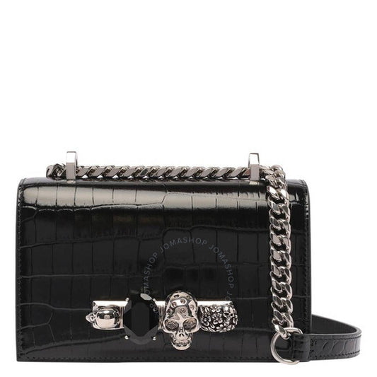 Alexander Mcqueen, Black Mini Jewelled Satchel Bag