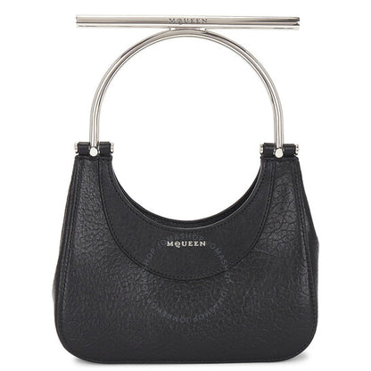 Alexander Mcqueen, Ladies Black / Silver Mini T-Bar Bag