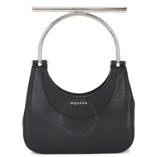 Alexander Mcqueen, Ladies Black / Silver Mini T-Bar Bag