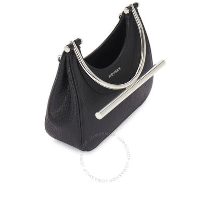 Alexander Mcqueen, Ladies Black / Silver Mini T-Bar Bag