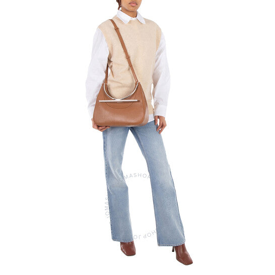 Alexander Mcqueen, Ladies Pecan / Silver T-Bar Bag