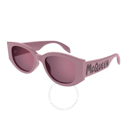 Alexander Mcqueen, Pink Gradient Oval Ladies Sunglasses