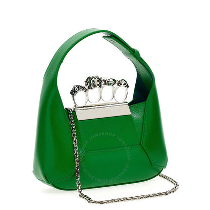 Alexander Mcqueen, The Jewelled Hobo Mini Bag In Bright Green