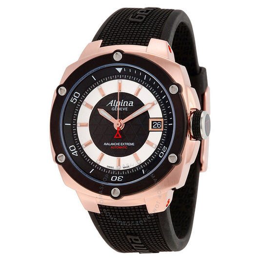 Alpina, Adventure Extreme Black and Silver Dial Rubber Men's Watch AL525LBS3AE4