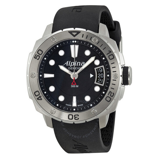 Alpina, Adventure Diver Black Dial Black Rubber Men's Watch AL240LB3V6