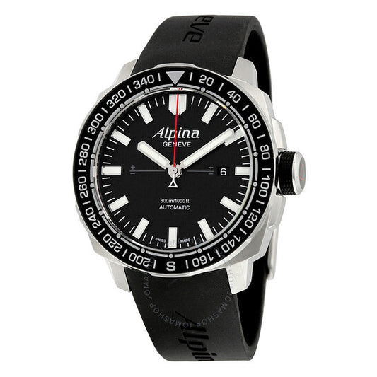 Alpina, Adventure Extreme Sailing Black Dial Black Rubber Strap AL525LB4V6
