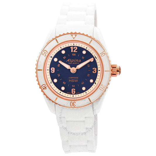 Alpina, Alarm Quartz Blue Dial Ladies Smart Watch
