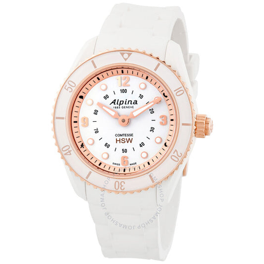 Alpina, Alarm Quartz White Dial Ladies Smart Watch