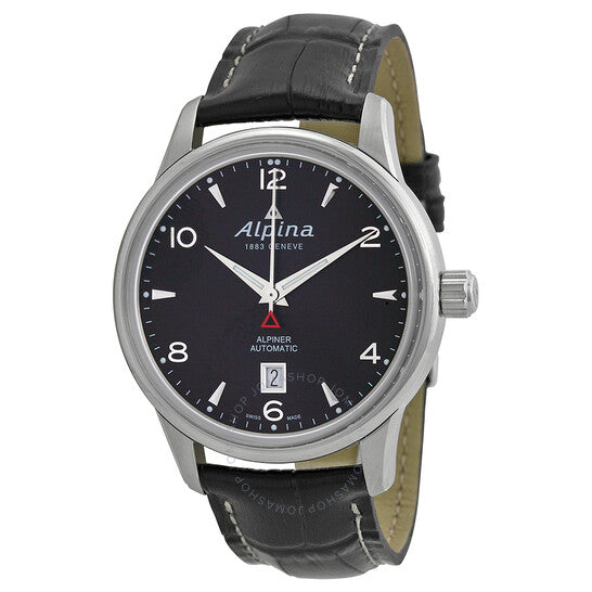 Alpina, Alpiner Automatic Black Dial Black Leather Men's Watch
