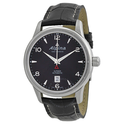 Alpina, Alpiner Automatic Black Dial Black Leather Men's Watch