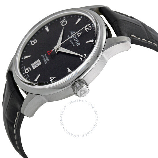 Alpina, Alpiner Automatic Black Dial Black Leather Men's Watch