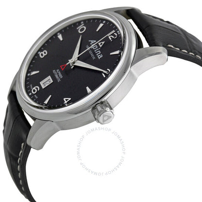 Alpina, Alpiner Automatic Black Dial Black Leather Men's Watch