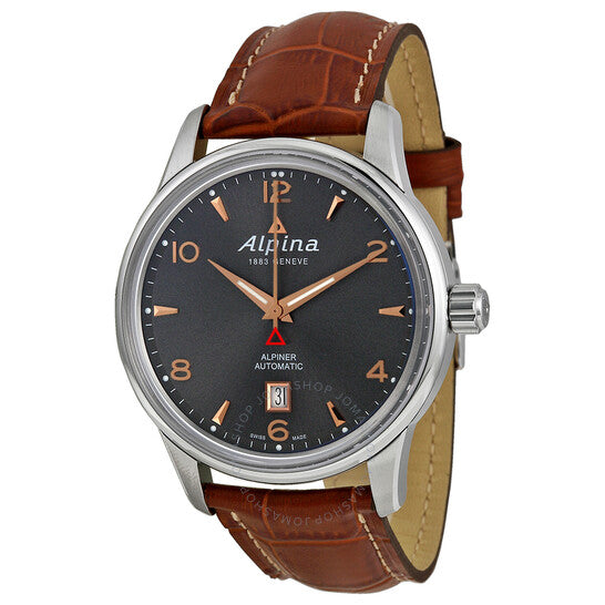 Alpina, Alpiner Automatic Grey Dial Brown Leather Men's Watch