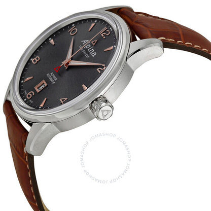Alpina, Alpiner Automatic Grey Dial Brown Leather Men's Watch