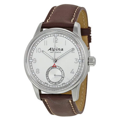 Alpina, Alpiner Manufacture Silver Dial Brown Leather Men's Watch