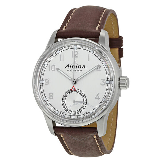 Alpina, Alpiner Manufacture Silver Dial Brown Leather Men's Watch