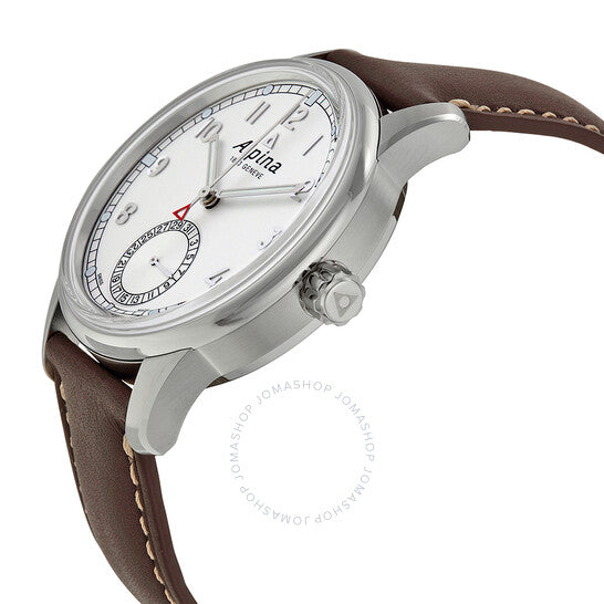 Alpina, Alpiner Manufacture Silver Dial Brown Leather Men's Watch